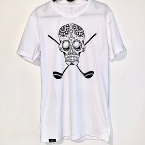 Golf Giddy Black Skull Tee